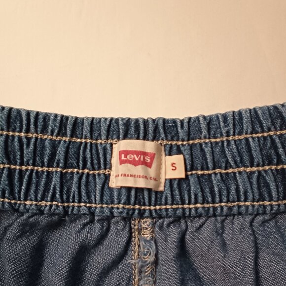 Levi's Joggers Size S Mid Rise Medium Wash Elastic Drawstring Waist 100% Cotton - Picture 6 of 11